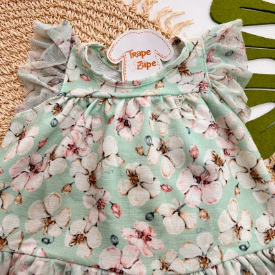 Vestido Floral Regata - Verde
